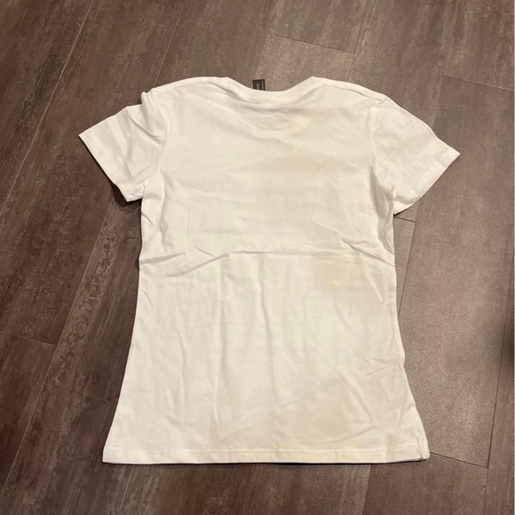Womens White T Shirt Medium - Picture 3 of 3